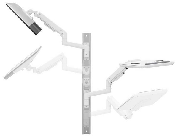 Produktbild: SpeaKa Professional Monitor-Wandhalterung SP-MM-961 1 Display(s) 43,2cm (17\") - 124,5cm (49\") Wei&szlig; H&ouml;henverstellbar, Schwenkbar