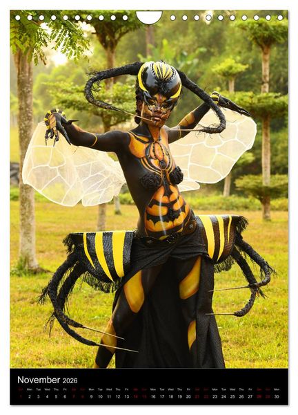 Produktbild: Equatorial Guinea Bodypainting Festival - Origins (Wall Calendar 2026 DIN A4 portrait), CALVENDO 12 Month Wall Calendar