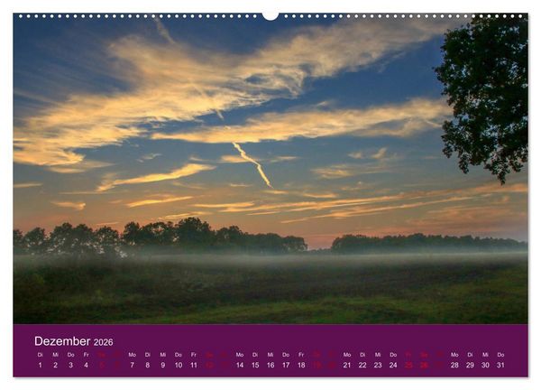 Produktbild: Die Heide bl&uuml;ht (hochwertiger Premium Wandkalender 2026 DIN A2 quer), Kunstdruck in Hochglanz