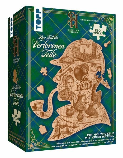 Produktbild: Sherlock Holmes &ndash; Der Fall der verlorenen Teile. Ein Holzpuzzle mit Kriminalfall