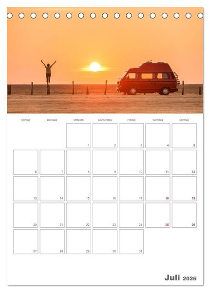Produktbild: Vanlife Jahresplaner (Tischkalender 2026 DIN A5 hoch), CALVENDO Monatskalender