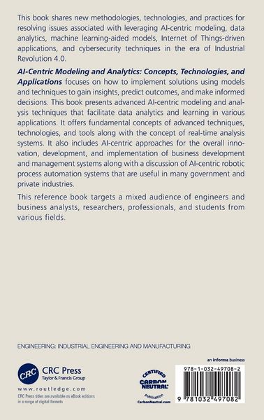 Produktbild: AI-Centric Modeling and Analytics