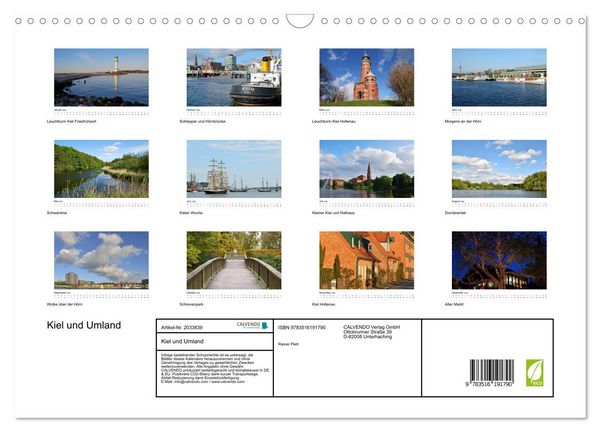 Produktbild: Kiel und Umland (Wandkalender 2026 DIN A3 quer), CALVENDO Monatskalender