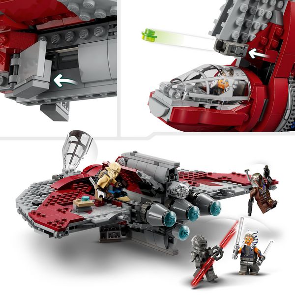 Produktbild: LEGO Star Wars 75362 Ahsoka Tanos T-6 Jedi Shuttle, Raumschiff-Spielzeug