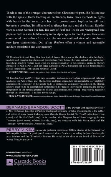 Produktbild: Out of the Shadows, the Acts of Paul and Thecla