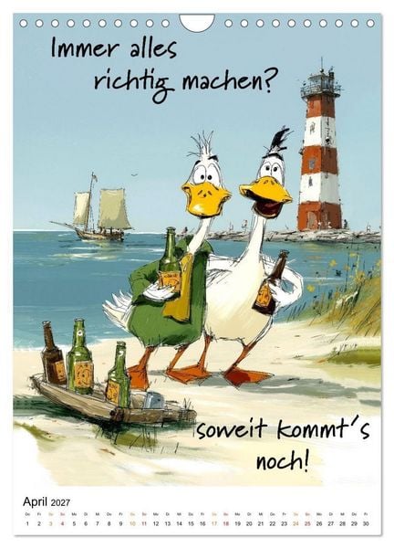 Produktbild: Bl&ouml;de Gans - Denkste! (Wandkalender 2027 DIN A4 hoch), CALVENDO Monatskalender
