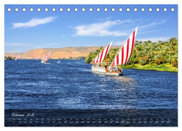 Produktbild: Faszination &Auml;gypten: Kairo - Luxor - Abu Simbel (Tischkalender 2026 DIN A5 quer), CALVENDO Monatskalender