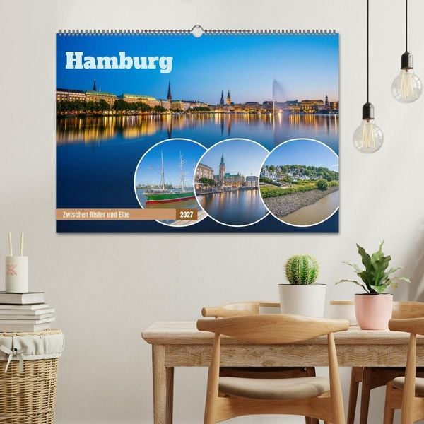 Produktbild: Hamburg - Zwischen Alster und Elbe (Wandkalender 2027 DIN A2 quer), CALVENDO Monatskalender