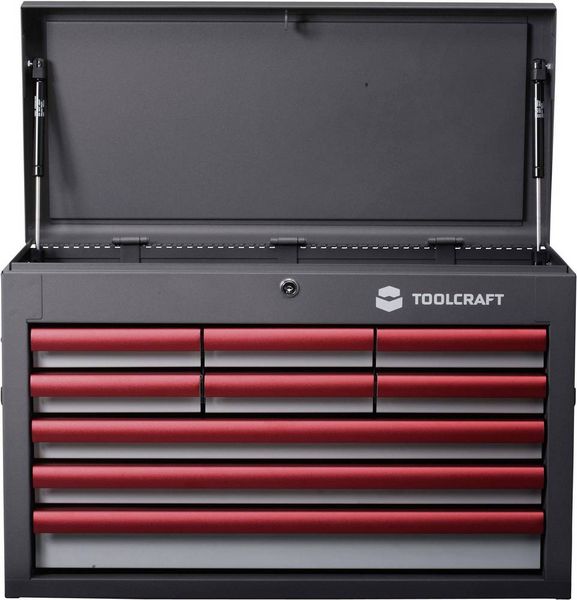 Produktbild: TOOLCRAFT 887090 Werkstattwagen Herstellerfarbe: Grau, Anthrazit, Rot