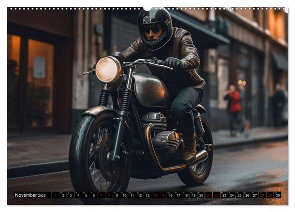 Produktbild: Urban Biker (hochwertiger Premium Wandkalender 2026 DIN A2 quer), Kunstdruck in Hochglanz