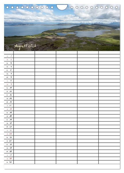 Produktbild: Isle of Skye - Schottlands Inseln - Familienplaner (Wandkalender 2026 DIN A4 hoch), CALVENDO Monatskalender