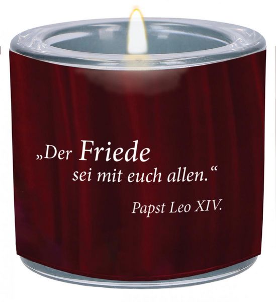 Produktbild: Windlicht aus Glas - Papst Leo XIV