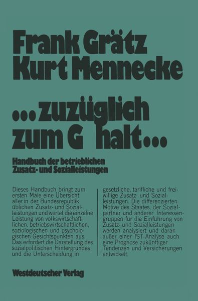Produktbild: &hellip;zuz&uuml;glich zum Gehalt&hellip;