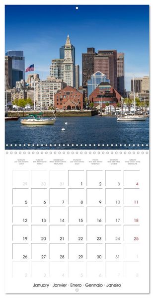 Produktbild: BOSTON Highlights (Wall Calendar 2026 12 &times; 12 Inch) CALVENDO 12 Month Wall Calendar
