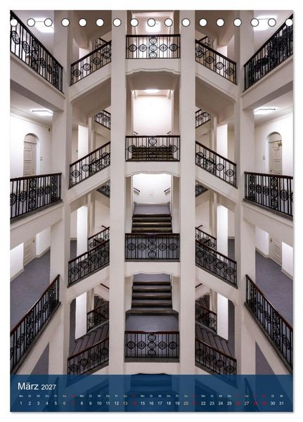Produktbild: Treppenhauspoesie &ndash; Architektur im Aufstieg (Tischkalender 2027 DIN A5 hoch), CALVENDO Monatskalender