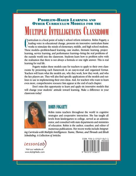 Produktbild: Problem-Based Learning & Other Curriculum Models for the Multiple Intelligences Classroom