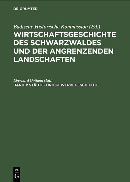 Produktbild: St&auml;dte- und Gewerbegeschichte