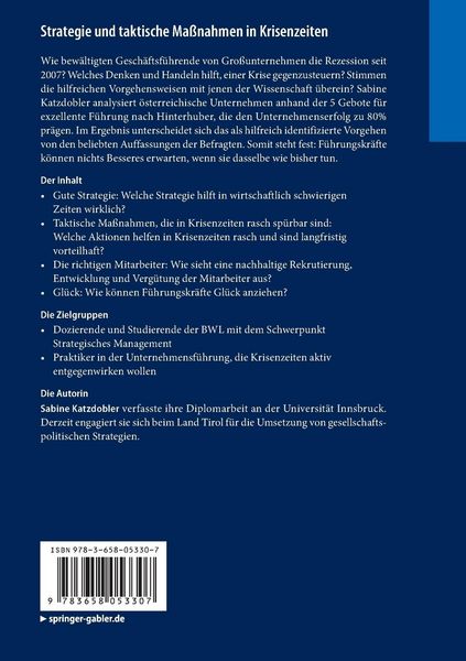 Produktbild: Strategie und taktische Ma&szlig;nahmen in Krisenzeiten