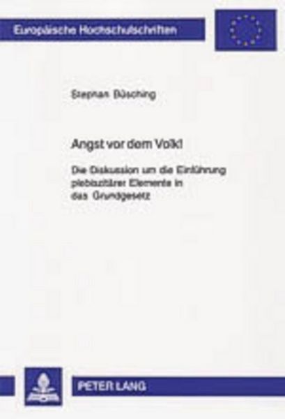 Produktbild: Angst vor dem Volk!