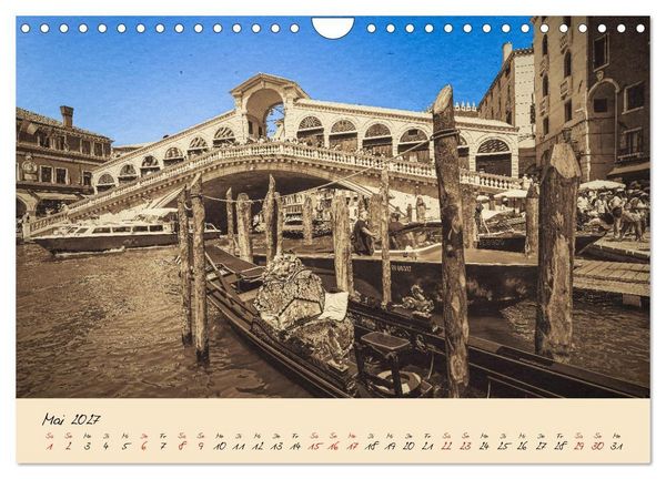 Produktbild: Venedig Seppia e tinta (Wandkalender 2027 DIN A4 quer), CALVENDO Monatskalender