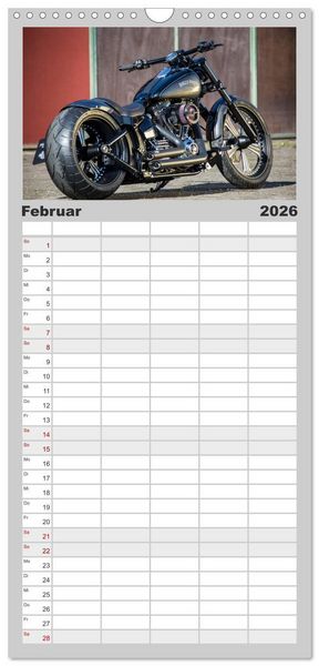 Produktbild: Familienplaner 2026 - Best of Custom- and Showbikes mit 5 Spalten (Wandkalender, 21 x 45 cm) CALVENDO