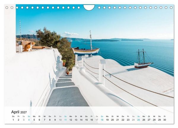 Produktbild: Oia Santorini - Bilderbuch-Dorf von Griechenland (Wandkalender 2027 DIN A4 quer), CALVENDO Monatskalender