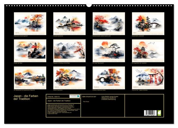 Produktbild: Japan - die Farben der Tradition (Wandkalender 2026 DIN A2 quer), CALVENDO Monatskalender