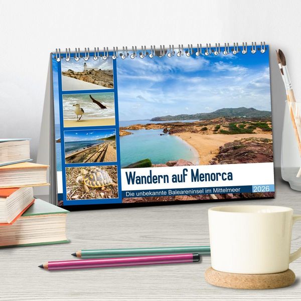 Produktbild: Wandern auf Menorca (Tischkalender 2026 DIN A5 quer), CALVENDO Monatskalender