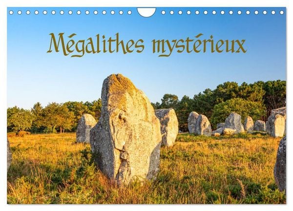 Produktbild: M&eacute;galithes myst&eacute;rieux (Calendrier mural 2026 DIN A4 vertical), CALVENDO calendrier mensuel