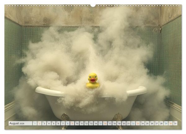 Produktbild: Wasserschlacht mit Flauschalarm (hochwertiger Premium Wandkalender 2026 DIN A2 quer), Kunstdruck in Hochglanz