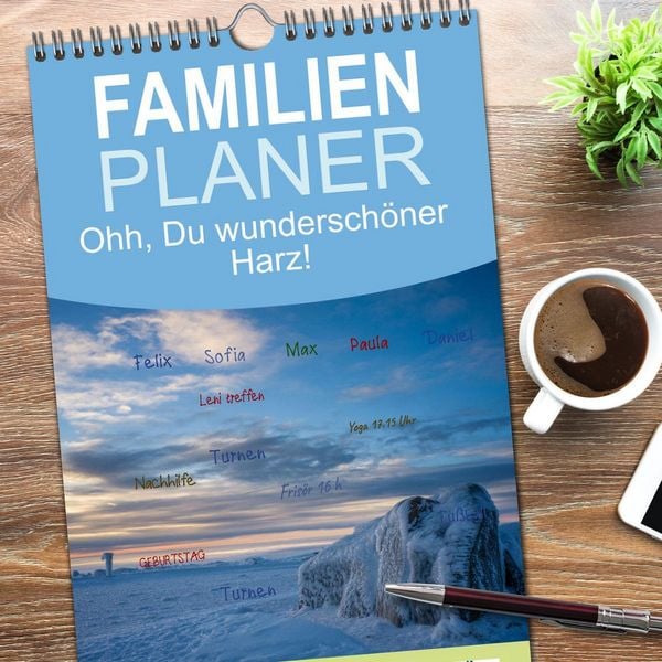 Produktbild: Familienplaner 2026 - Ohh, Du wundersch&ouml;ner Harz! mit 5 Spalten (Wandkalender, 21 x 45 cm) CALVENDO