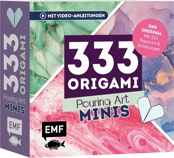 Produktbild: 333 Origami Minis &ndash; Pouring Art &ndash; Dein dekorativer Wendeblock zum kreativen Falten & Notieren