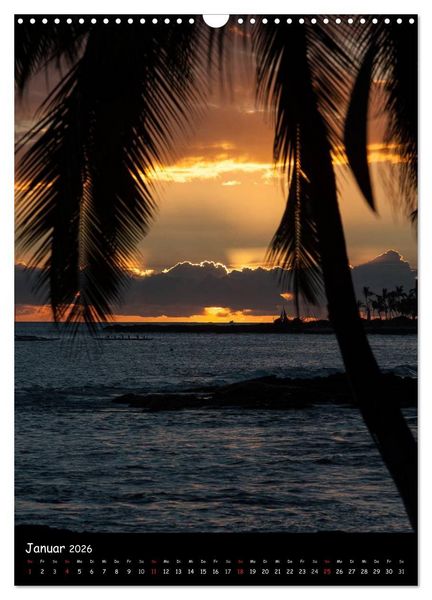 Produktbild: Hawaiian Sunsets (Wandkalender 2026 DIN A3 hoch), CALVENDO Monatskalender