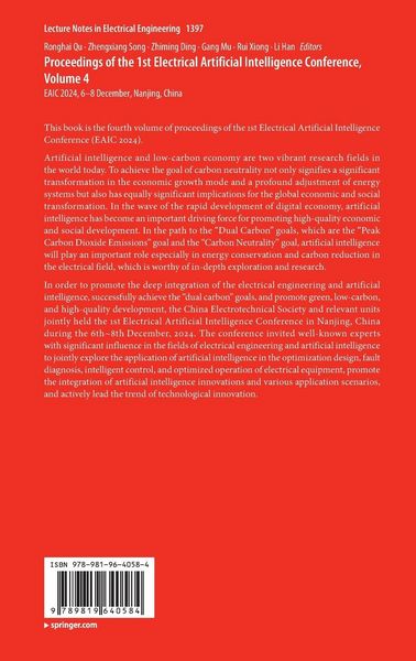 Produktbild: Proceedings of the 1st Electrical Artificial Intelligence Conference, Volume 4