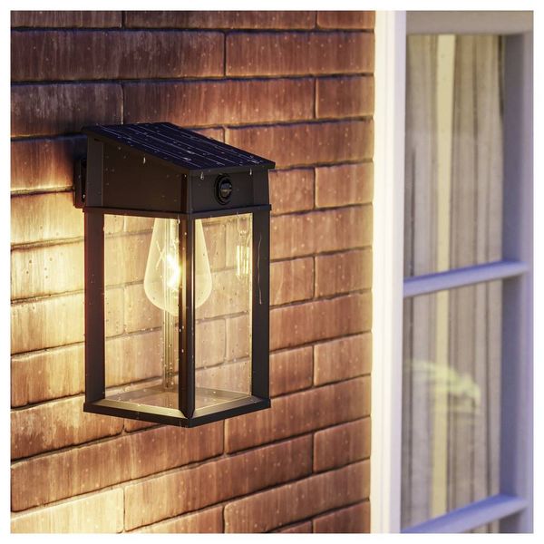 Produktbild: Philips LED Geri 929004632601 Solar-Au&szlig;enwandleuchte mit Bewegungsmelder LED 3.2W Schwarz