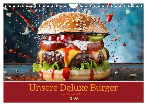 Produktbild: Unsere Burger Deluxe (Wandkalender 2026 DIN A4 quer), CALVENDO Monatskalender