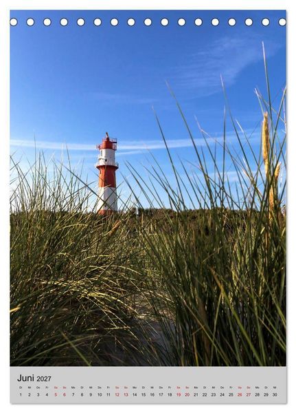 Produktbild: Leuchtt&uuml;rme an der Nordsee (Tischkalender 2027 DIN A5 hoch), CALVENDO Monatskalender