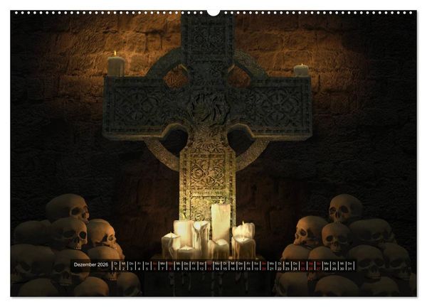 Produktbild: Welten der Nacht &ndash; Gothic und Dark Art (Wandkalender 2026 DIN A2 quer), CALVENDO Monatskalender