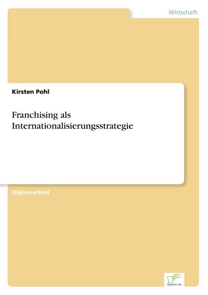 Produktbild: Franchising als Internationalisierungsstrategie