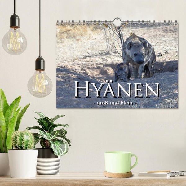 Produktbild: Hy&auml;nen - gro&szlig; und klein (Wandkalender 2026 DIN A4 quer), CALVENDO Monatskalender