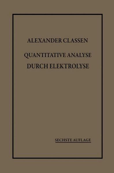 Produktbild: Quantitative Analyse durch Elektrolyse