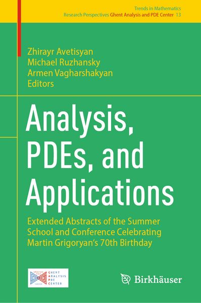 Produktbild: Analysis, PDEs, and Applications