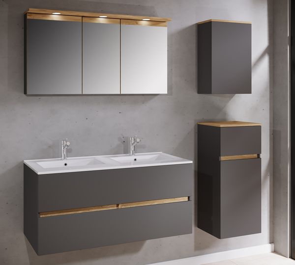 Produktbild: 5 tlg. Badm&ouml;bel-Set mit Waschbecken Cosila-I 111cm