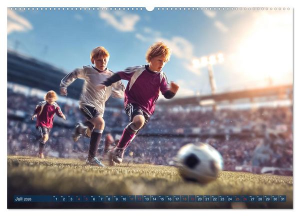 Produktbild: Fussball - Kids in Action (Wandkalender 2026 DIN A2 quer), CALVENDO Monatskalender