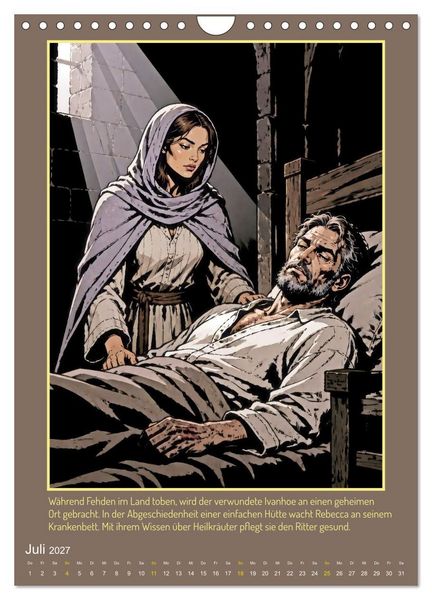 Produktbild: Ritter Ivanhoe, Ehre und Schatten (Wandkalender 2027 DIN A4 hoch), CALVENDO Monatskalender