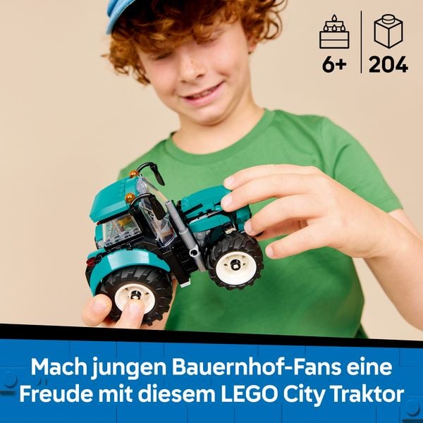 Produktbild: LEGO City 60498 Traktor, Spielzeug mit Minifigur, Geschenk f&uuml;r Kinder
