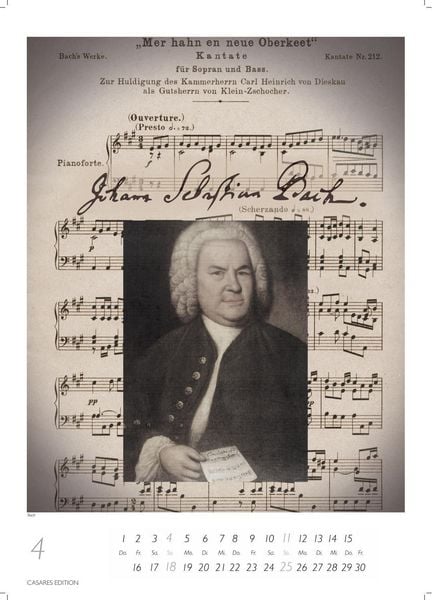 Produktbild: Komponisten Kalender 2027 &ndash; Musik-Kalender 42x59cm - 12 Klassische Komponisten im Portr&auml;t