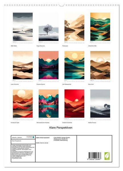 Produktbild: Klare Perspektiven (hochwertiger Premium Wandkalender 2026 DIN A2 hoch), Kunstdruck in Hochglanz