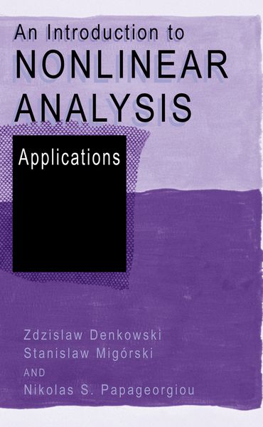 Produktbild: An Introduction to Nonlinear Analysis: Applications