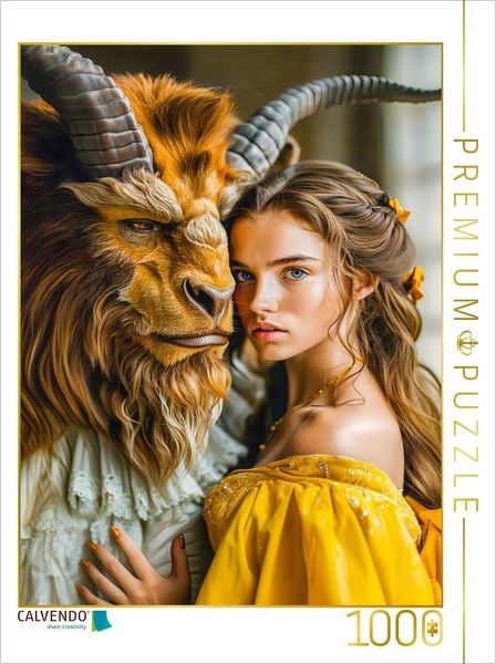 Produktbild: CALVENDO Puzzle Die Sch&ouml;ne und das Biest | 1000 Teile Lege-Gr&ouml;&szlig;e 64x48cm Foto-Puzzle f&uuml;r gl&uuml;ckliche Stunden